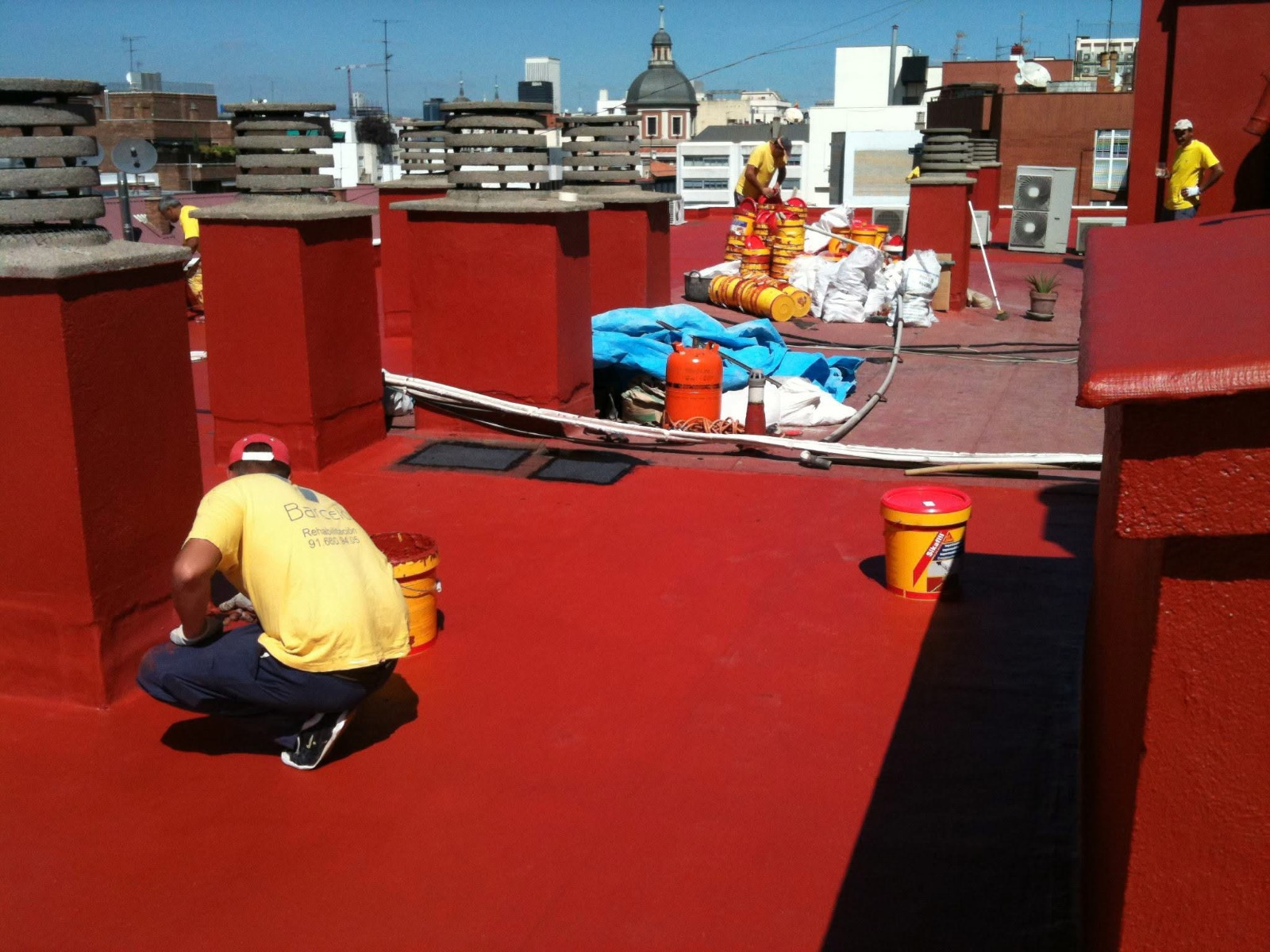 Impermeabilización de tejados y cubiertas - Cauchos, poliuretanos armados, EPDM contra goteras